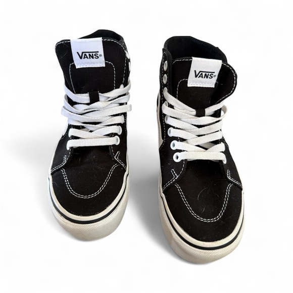 Vans Classic Black and White Platform High-Tops - Picture 2 of 7